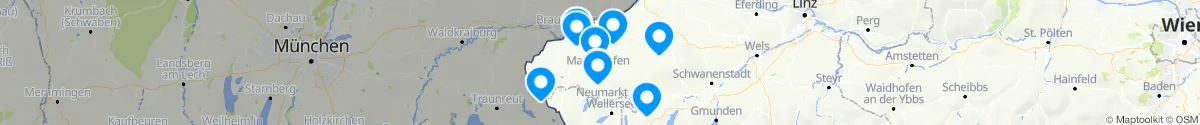 Map view for Pharmacies emergency services nearby Geretsberg (Braunau, Oberösterreich)